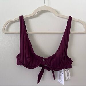 Vitamin A Sangria Halter Underwire Bikini Top